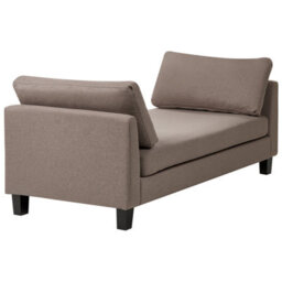 Beliani Chaise Longue Archiane Fabric Taupe - thumbnail 4
