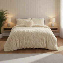 Super Fluffy Duvet Cover Ultra Soft, Cloud-Like Comfort Snug Sleep Cream - thumbnail 1