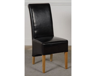 That's Furniture Montana Black Leather Dining Chairs For Dining Room Or Kitchen - image 1