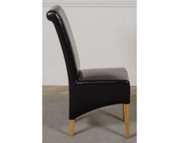That's Furniture Montana Black Leather Dining Chairs For Dining Room Or Kitchen - thumbnail 3