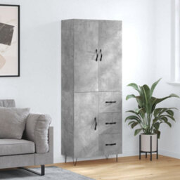 Berkfield Highboard Concrete Grey 69.5X34X180 Cm Engineered Wood - thumbnail 1