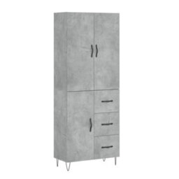 Berkfield Highboard Concrete Grey 69.5X34X180 Cm Engineered Wood - thumbnail 2