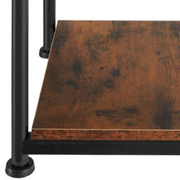 Tectake Bedside Table Memphis - Industrial Style, With 3 Shelves, 34 X 30 X 59 Cm - Industrial Wood Dark, Rustic - thumbnail 9
