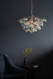 Anson Lighting Carlin 6Lt Pendant Light Finished In Chrome Plate And Iridescent Glass - thumbnail 8