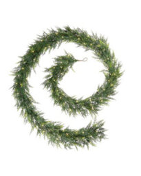 WeRChristmas Pre-Lit Cypress Fir Garland, 9 Ft - thumbnail 1