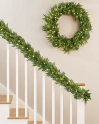 WeRChristmas Pre-Lit Cypress Fir Garland, 9 Ft - thumbnail 4