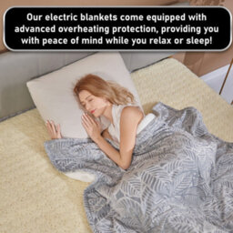Sweet Dreams Double Size Electric Heated Blanket Mattress Soft Fleece Throw 9 Heat And 9 Timer Settings Dual Controller Washable - thumbnail 8