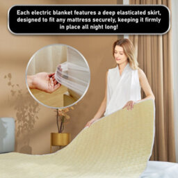 Sweet Dreams Double Size Electric Heated Blanket Mattress Soft Fleece Throw 9 Heat And 9 Timer Settings Dual Controller Washable - thumbnail 6