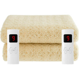 Sweet Dreams Double Size Electric Heated Blanket Mattress Soft Fleece Throw 9 Heat And 9 Timer Settings Dual Controller Washable - thumbnail 1