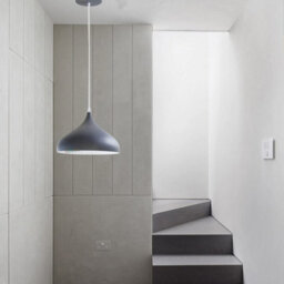 Ledsone Plug-In Pendant Light Fixture Modern Curvy Metal Shade With 4M Fabric Cord & Dimmer Switch, Hanging Pendant Lamp (Grey) - thumbnail 2