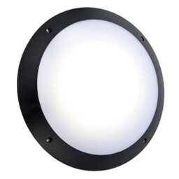 Luminosa Lighting Luminosa Seran Integrated Led Outdoor Microwave Wall Light Matt Black Textured, Opal Ip65 - thumbnail 1