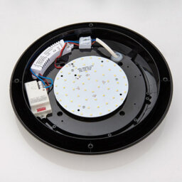 Luminosa Lighting Luminosa Seran Integrated Led Outdoor Microwave Wall Light Matt Black Textured, Opal Ip65 - thumbnail 3