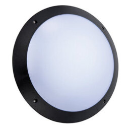 Luminosa Lighting Luminosa Seran Integrated Led Outdoor Microwave Wall Light Matt Black Textured, Opal Ip65 - thumbnail 2
