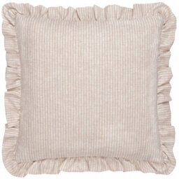 Wylder Martha Embroidered Ruffle Pink Polyester Filled Cushion, 50 X 50Cm - thumbnail 2