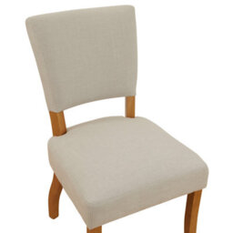 The Furniture Market Manor Oak Natural Linen Fabric Dining Chair Oak Hardwood Frame Elegant Open Back Foam Cushioned Seat French-Inspired Design - thumbnail 6