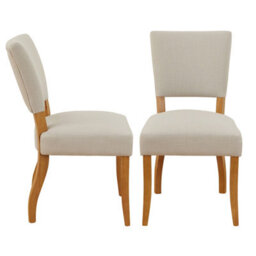 The Furniture Market Manor Oak Natural Linen Fabric Dining Chair Oak Hardwood Frame Elegant Open Back Foam Cushioned Seat French-Inspired Design - thumbnail 5