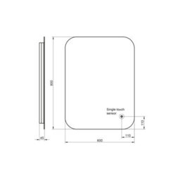 UK Homeliving Uk Home Living Avalon - Price Reduced -Led Mirror W/demister Pad & Shaver Socket 800X600mm - thumbnail 4