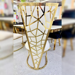 Home Luxe Interiors Set Of 2 Vienna Cream & Gold Dining Chairs - thumbnail 5