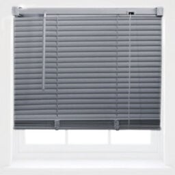 Furnished Made To Measure Grey Pvc Venetian Blind - 25mm Slats Blind For Windows And Doors  (W)60Cm (L)210Cm - thumbnail 4