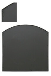Mirroroutlet The Arcus Black Framed Arched Window Garden Mirror 100Cm X 100Cm - thumbnail 4