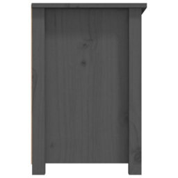Berkfield Modern Tv Cabinet Grey 79X35X52 Cm Solid Wood Pine - thumbnail 8