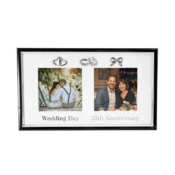 Happy Homewares 25Th Anniversary & Wedding Frame With Silver & Black Icons - thumbnail 3