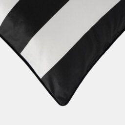 OHS 2 Pack Stripe Matte Velvet Filled Cushion Covers, Mono - 45 X 45Cm - thumbnail 2