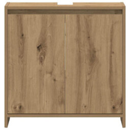 Berkfield Durable Bathroom Sink Cabinet Artisan Oak 60X33X60 Cm Engineered Wood - thumbnail 5