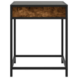 Berkfield Coffee Table With Infinity Led Smoked Oak 40X40X51 Cm - thumbnail 6