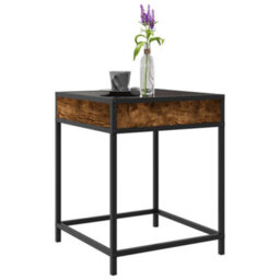 Berkfield Coffee Table With Infinity Led Smoked Oak 40X40X51 Cm - thumbnail 5