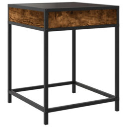 Berkfield Coffee Table With Infinity Led Smoked Oak 40X40X51 Cm - thumbnail 8