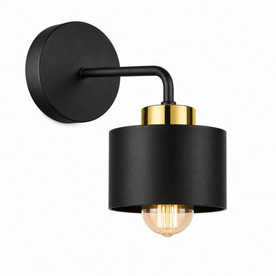 Luminosa Lighting Luminosa Simply Dome Wall Lamp Black, Gold 1X E27 - image 1
