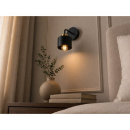 Luminosa Lighting Luminosa Simply Dome Wall Lamp Black, Gold 1X E27 - thumbnail 3