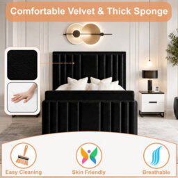 Derwent Tv Bed With Ottoman Gas Lift Storge Silver - thumbnail 5