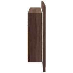 Berkfield Led Bathroom Mirror Cabinet Brown Oak 90X12X45 Cm Acrylic - thumbnail 8