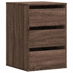 Vidaxl Corner Chest Of Drawers Brown Oak 40X41X58 Cm Engineered Wood - thumbnail 2