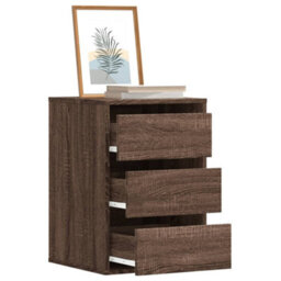 Vidaxl Corner Chest Of Drawers Brown Oak 40X41X58 Cm Engineered Wood