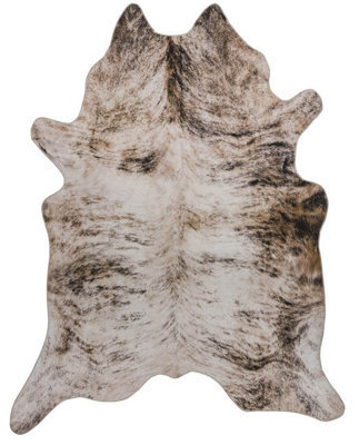 Modern Rug, Anti-Shed Luxurious Bedroom Rug, Easy To Clean Cowhide Rug, 3mm Thickness Grey Abstract Rug-190Cm X 240Cm - image 1