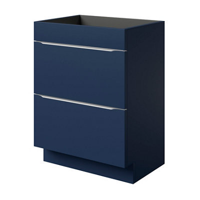 GoodHome Imandra Matt Blue Freestanding Bathroom Cabinet (H) 820mm (W) 600mm - image 1