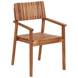 Beliani Set Of 4 Garden Chairs Agello Acacia Wood Brown - thumbnail 5