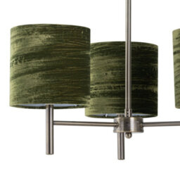 First Choice Lighting Set Of 2 Brea - Antique Brass Light Fittings With Green Velvet Shades - thumbnail 3
