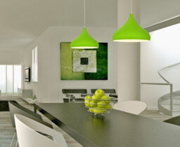 Long Life Lamps Company Modern Ceiling Pendant Light Green Metal Dome Lamp Shade M0079 - thumbnail 7