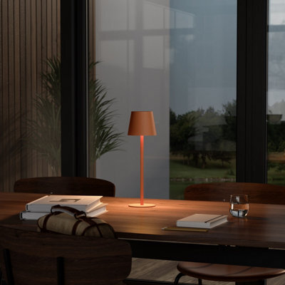 GoodHome Quelea Matt Terracotta Integrated Led Table Lamp - image 1