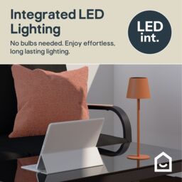 GoodHome Quelea Matt Terracotta Integrated Led Table Lamp - thumbnail 7