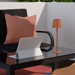 GoodHome Quelea Matt Terracotta Integrated Led Table Lamp - thumbnail 5