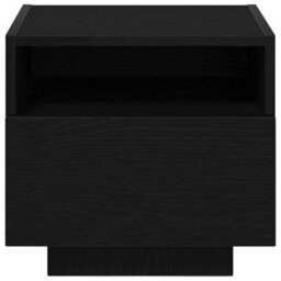 Berkfield Bedside Cabinet With Led Lights Black Oak 40X39X37 Cm - thumbnail 6