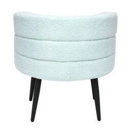 Alivio Blue Sherpa Sofa Chair, Modern Accent Armchair For Living Room, Bedroom, Dining Room & Makeup Vanity, Soft Cushioned Chair - thumbnail 4