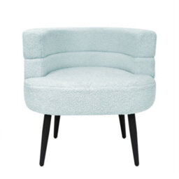 Alivio Blue Sherpa Sofa Chair, Modern Accent Armchair For Living Room, Bedroom, Dining Room & Makeup Vanity, Soft Cushioned Chair - thumbnail 3