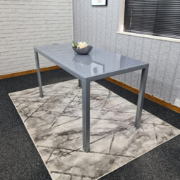 Grey Glass Dining Set Table And 4 Grey Leather Wood Chairs Set Of 4 For Dining Room, Kitchen Dining Table Set Kosy Koala - thumbnail 8
