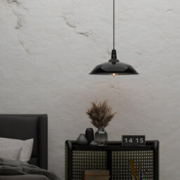 Retro 36Cm Siny Black Pendant Lampshade, Hanging Pendant Light Shade Easy Fit - thumbnail 6